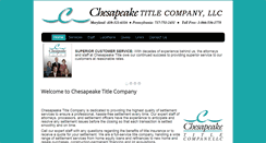 Desktop Screenshot of chesapeaketitle.com