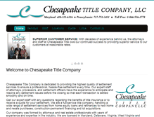 Tablet Screenshot of chesapeaketitle.com